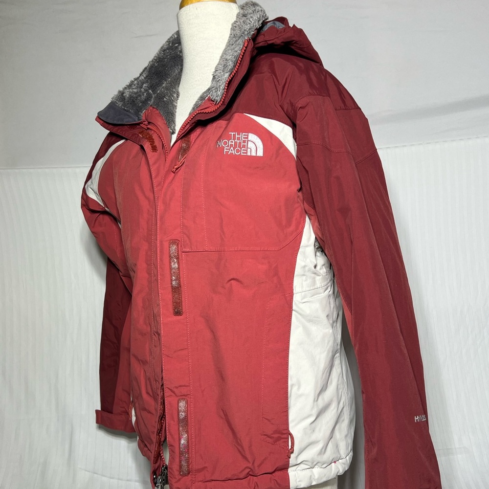 The North Face Burgundy and White Outdoor Jacket